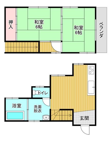 町上津役東　貸家
